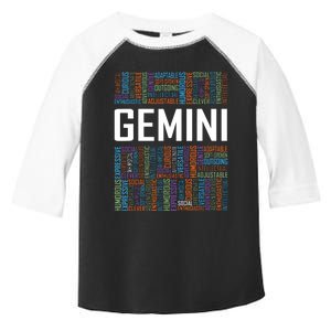 Gemini Zodiac Traits Horoscope Astrology Sign Gift Words Toddler Fine Jersey T-Shirt