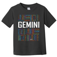 Gemini Zodiac Traits Horoscope Astrology Sign Gift Words Toddler T-Shirt