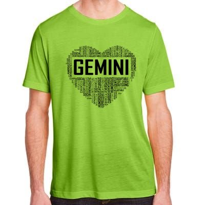 Gemini Zodiac Traits Horoscope Astrology Sign Gift Heart Adult ChromaSoft Performance T-Shirt