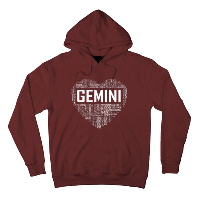 Gemini Zodiac Traits Horoscope Astrology Sign Gift Heart Hoodie