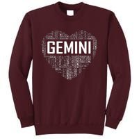 Gemini Zodiac Traits Horoscope Astrology Sign Gift Heart Tall Sweatshirt