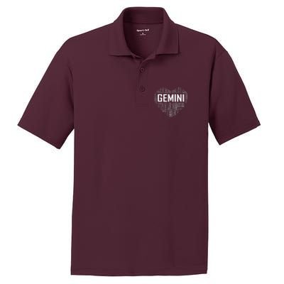 Gemini Zodiac Traits Horoscope Astrology Sign Gift Heart PosiCharge RacerMesh Polo