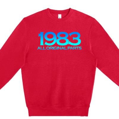 Humor 1983 40th Birthday Cool Funny 40 Years  Wo Premium Crewneck Sweatshirt