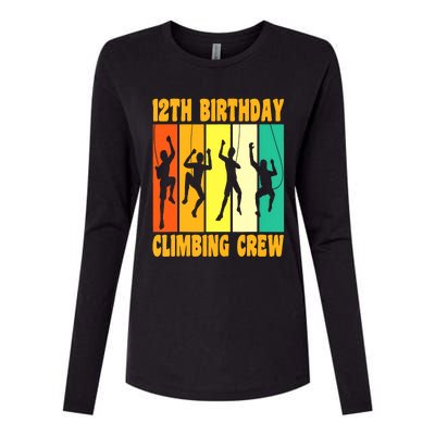 Happy 12 Birthday 12 Year Old Climber Climbing 12th Birthday Womens Cotton Relaxed Long Sleeve T-Shirt