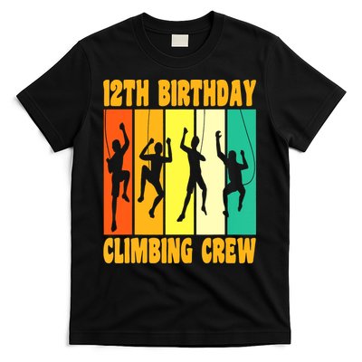 Happy 12 Birthday 12 Year Old Climber Climbing 12th Birthday T-Shirt