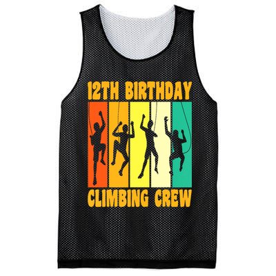 Happy 12 Birthday 12 Year Old Climber Climbing 12th Birthday Mesh Reversible Basketball Jersey Tank