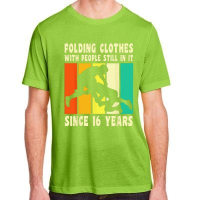 Happy 16 Birthday 16 Year Old Vintage Wrestling 16 Birthday Adult ChromaSoft Performance T-Shirt