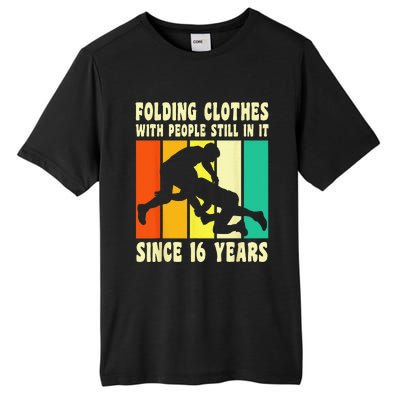 Happy 16 Birthday 16 Year Old Vintage Wrestling 16 Birthday Tall Fusion ChromaSoft Performance T-Shirt