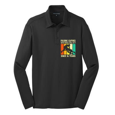 Happy 16 Birthday 16 Year Old Vintage Wrestling 16 Birthday Silk Touch Performance Long Sleeve Polo