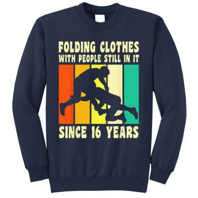 Happy 16 Birthday 16 Year Old Vintage Wrestling 16 Birthday Sweatshirt