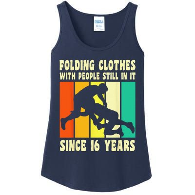 Happy 16 Birthday 16 Year Old Vintage Wrestling 16 Birthday Ladies Essential Tank