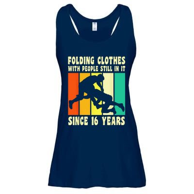 Happy 16 Birthday 16 Year Old Vintage Wrestling 16 Birthday Ladies Essential Flowy Tank