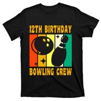 Happy 12 Birthday 12 Year Old Vintage Bowling 12th Birthday T-Shirt