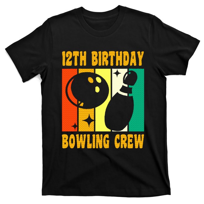 Happy 12 Birthday 12 Year Old Vintage Bowling 12th Birthday T-Shirt