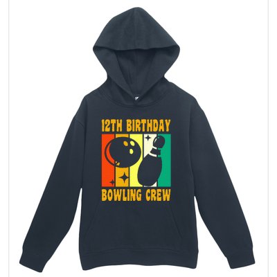 Happy 12 Birthday 12 Year Old Vintage Bowling 12th Birthday Urban Pullover Hoodie