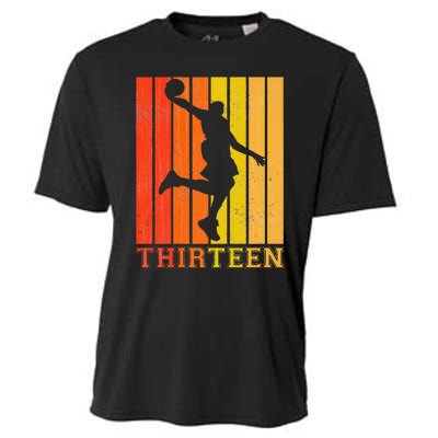 Happy 13th Birthday Decorations For Basketball Players Cooling Performance Crew T-Shirt