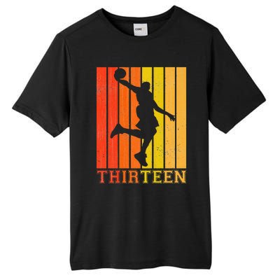 Happy 13th Birthday Decorations For Basketball Players Tall Fusion ChromaSoft Performance T-Shirt