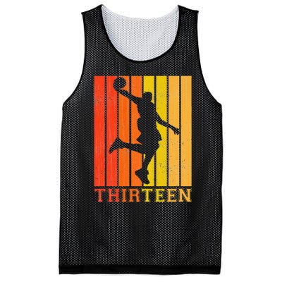 Happy 13th Birthday Decorations For Basketball Players Mesh Reversible Basketball Jersey Tank