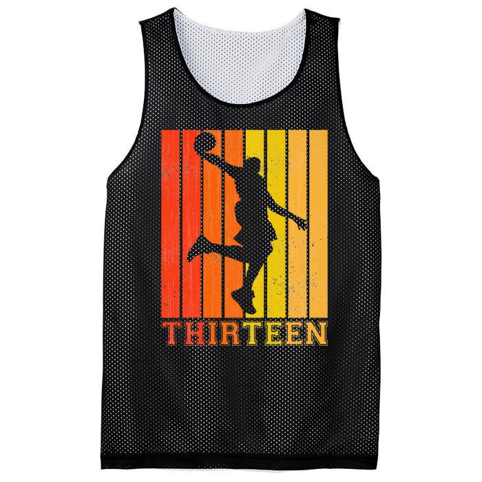 Happy 13th Birthday Decorations For Basketball Players Mesh Reversible Basketball Jersey Tank