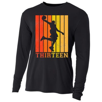 Happy 13th Birthday Decorations For Basketball Players Cooling Performance Long Sleeve Crew