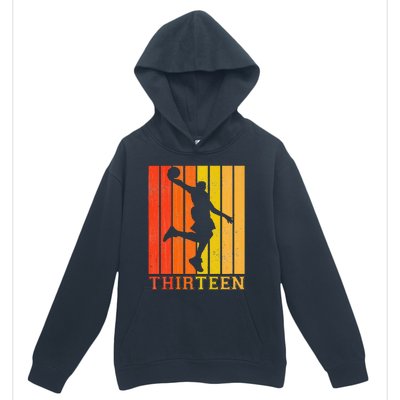 Happy 13th Birthday Decorations For Basketball Players Urban Pullover Hoodie