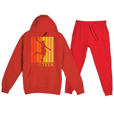 Happy 13th Birthday Decorations For Basketball Players Premium Hooded Sweatsuit Set