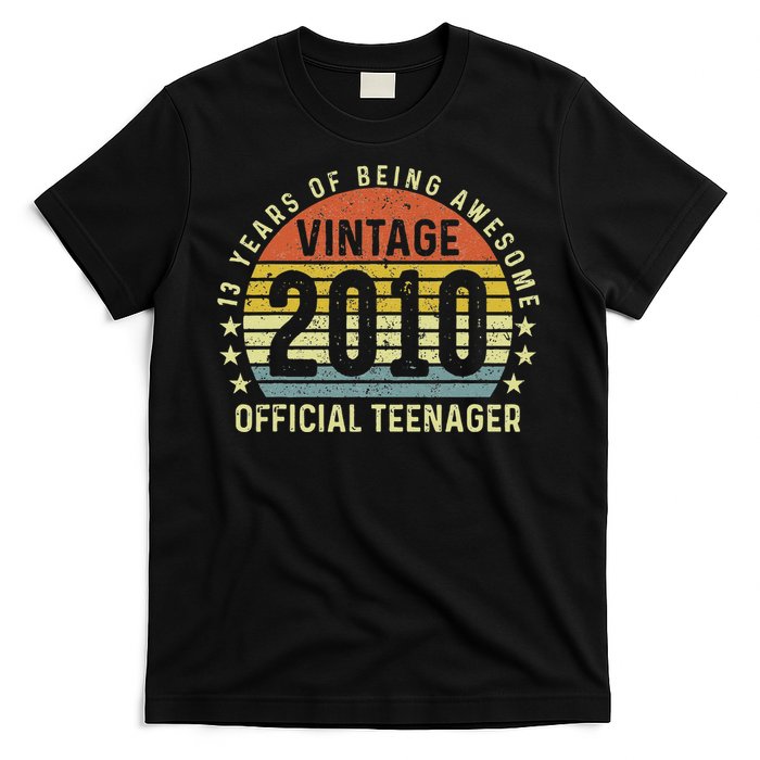 Happy 13th Birthday Vintage 2010 Warning T-Shirt