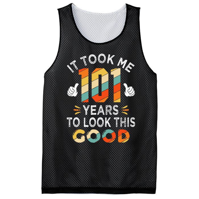 Happy 101st Birthday Gifts Took Me 101 Years 101 Year Old Mesh Reversible Basketball Jersey Tank