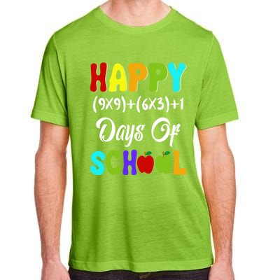 Happy 100 Days Of School Multiplication Math Teacher Funny Gift Adult ChromaSoft Performance T-Shirt