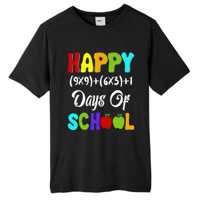 Happy 100 Days Of School Multiplication Math Teacher Funny Gift Tall Fusion ChromaSoft Performance T-Shirt