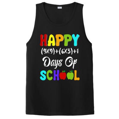 Happy 100 Days Of School Multiplication Math Teacher Funny Gift PosiCharge Competitor Tank