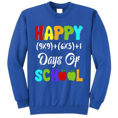 Happy 100 Days Of School Multiplication Math Teacher Funny Gift Sweatshirt