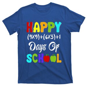 Happy 100 Days Of School Multiplication Math Teacher Funny Gift T-Shirt