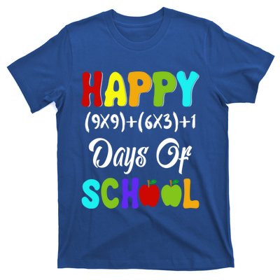 Happy 100 Days Of School Multiplication Math Teacher Funny Gift T-Shirt