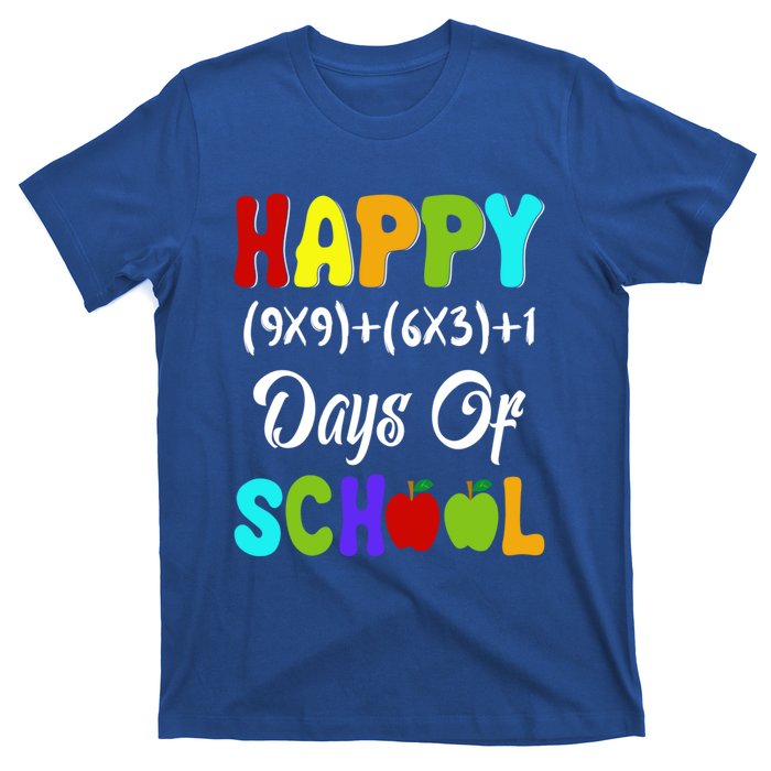 Happy 100 Days Of School Multiplication Math Teacher Funny Gift T-Shirt