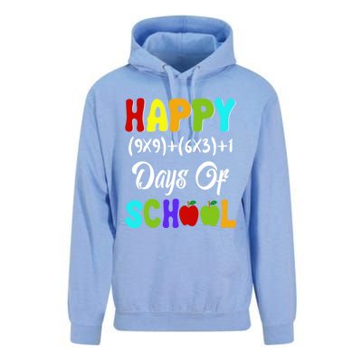 Happy 100 Days Of School Multiplication Math Teacher Funny Gift Unisex Surf Hoodie