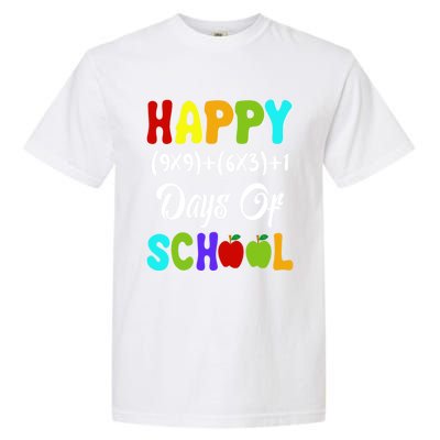 Happy 100 Days Of School Multiplication Math Teacher Funny Gift Garment-Dyed Heavyweight T-Shirt