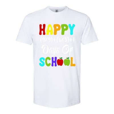 Happy 100 Days Of School Multiplication Math Teacher Funny Gift Softstyle CVC T-Shirt