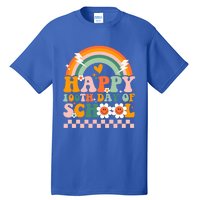 Happy 100 Days Of School Teacher Retro Groovy 100th Day Gift Tall T-Shirt