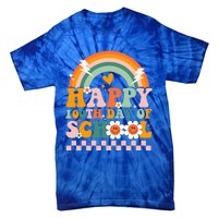 Happy 100 Days Of School Teacher Retro Groovy 100th Day Gift Tie-Dye T-Shirt