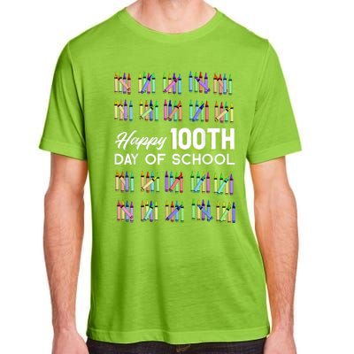 Happy 100th Day Of School Student Gift 100 Days Of School Adult ChromaSoft Performance T-Shirt