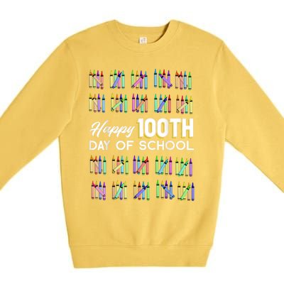 Happy 100th Day Of School Student Gift 100 Days Of School Premium Crewneck Sweatshirt