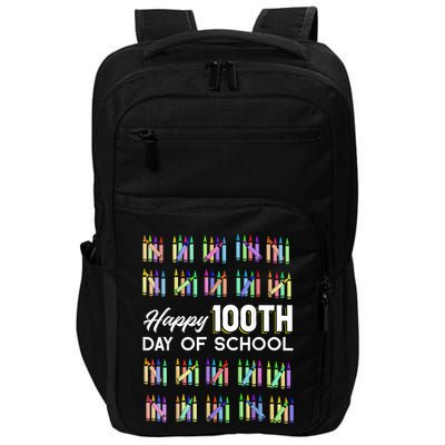 Happy 100th Day Of School Student Gift 100 Days Of School Impact Tech Backpack