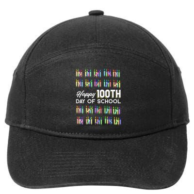 Happy 100th Day Of School Student Gift 100 Days Of School 7-Panel Snapback Hat