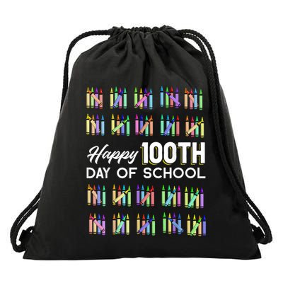 Happy 100th Day Of School Student Gift 100 Days Of School Drawstring Bag