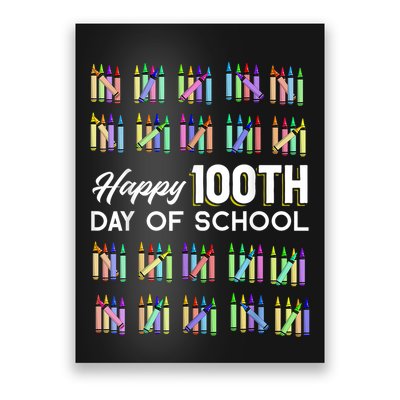 Happy 100th Day Of School Student Gift 100 Days Of School Poster