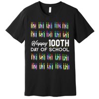 Happy 100th Day Of School Student Gift 100 Days Of School Premium T-Shirt