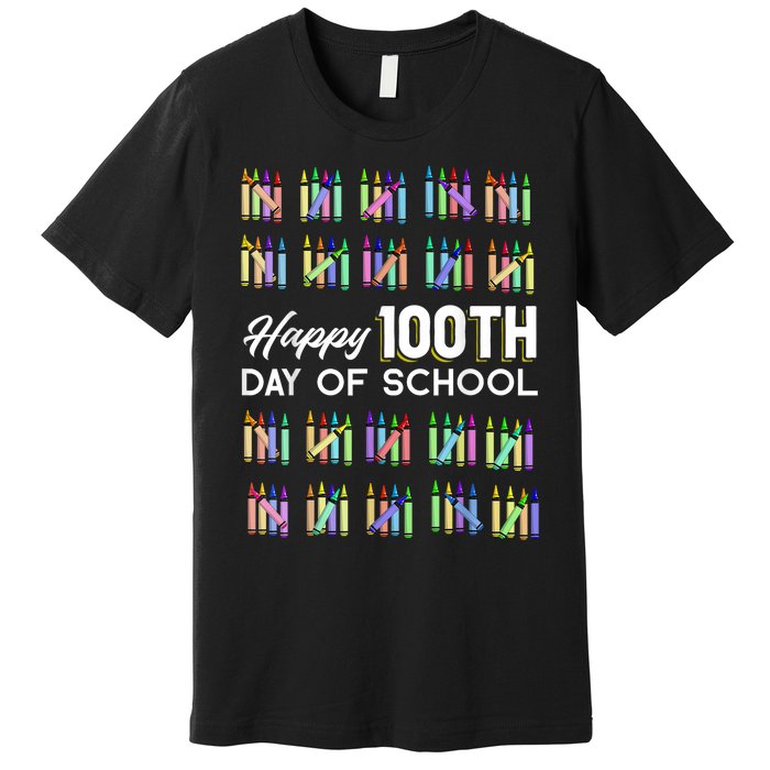 Happy 100th Day Of School Student Gift 100 Days Of School Premium T-Shirt