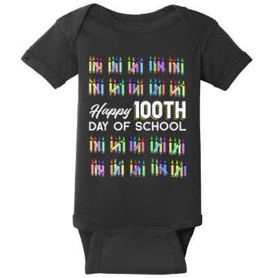 Happy 100th Day Of School Student Gift 100 Days Of School Baby Bodysuit