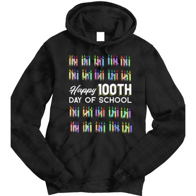 Happy 100th Day Of School Student Gift 100 Days Of School Tie Dye Hoodie